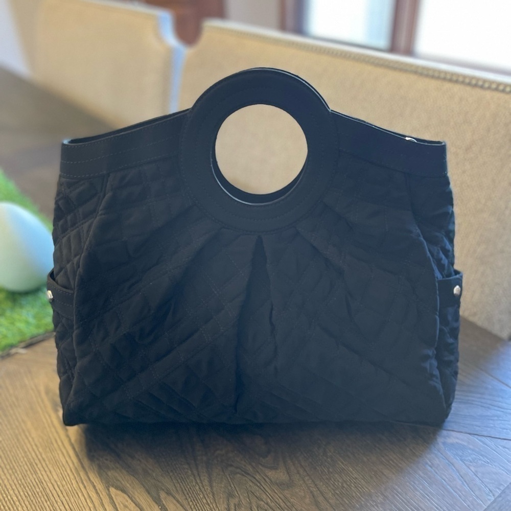 Vera Bradley Black Quilted Tote Large